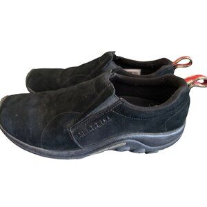 Merrell MensJungle Moc Shoes SZ 10  Black Suede Slip-On Loafers